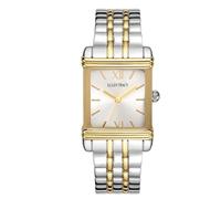ELLEN TRACY Orologio da donna 22 mm rettangolo bicolore argento/oro, quadrante argento, cinturino bracciale