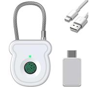 ELLENNE Lucchetto Impronta Digitale Biometrico, Serratura Antifurto F335