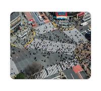ELLENNE - Tappetino Mouse 24x20cm Design Città, Paesi e Monumenti Iconici del Mondo - Mousepad Antiscivolo e Lavabile per PC, Ufficio, Gaming e Laptop (Giappone - Tokyo - L'incrocio di Shibuya 2)