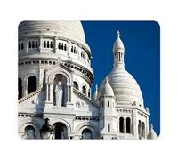 ELLENNE - Tappetino Mouse 24x20cm Design Città, Paesi e Monumenti Iconici del Mondo - Mousepad Antiscivolo e Lavabile per PC, Ufficio, Gaming e Laptop (Francia - Parigi - Sacro Cuore 4)