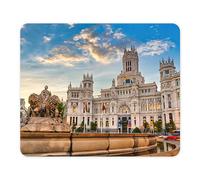 ELLENNE - Tappetino Mouse 24x20cm Design Città, Paesi e Monumenti Iconici del Mondo - Mousepad Antiscivolo e Lavabile per PC, Ufficio, Gaming e Laptop (Spagna - Madrid - Palacio de Cibeles)