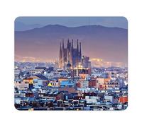 ELLENNE - Tappetino Mouse 24x20cm Design Città, Paesi e Monumenti Iconici del Mondo - Mousepad Antiscivolo e Lavabile per PC, Ufficio, Gaming e Laptop (Spagna - Barcellona - Sagrada Familia 1)