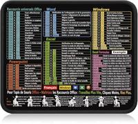 ELLENNE Tappetino Mousepad Scorciatoie Excel Word Office FRANCESE 30x25cm