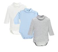 Ellepi 3 Pezzi Body Lupetto Neonato Neonata Manica Lunga AF2800 Caldo Cotone Interlock. Bianco Cielo Grigio 9 mesi