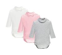 Ellepi 3 Pezzi Body Lupetto Neonato Neonata Manica Lunga AF2800 Caldo Cotone Interlock. Bianco Rosa Grigio 18 mesi