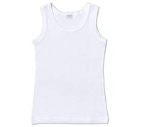 Ellepi 6 Canotte Intime Spallina Larga Bambina Ragazza in Puro Cotone Anallergico con Cuciture Comfort Colore Bianco. Taglia 3
