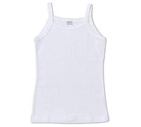 Ellepi 6 Canotte Intime Spallina Stretta Bambina Ragazza in Puro Cotone Anallergico con Cuciture Comfort Colore Bianco. Taglia 12