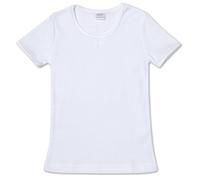 Ellepi BA4281NR Maglietta Cotone Garzato Mezza Manica, Bianco, Taglia 16 Anni