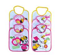 Ellepi bavaglini disney asilo pappa elastico cotone impermeabili (Minnie Medio)