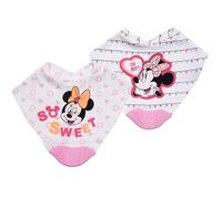 Ellepi Bavaglini Disney Neonato Bandana Bavette Triangolo Dentizione Cotone Bottone Minnie Topolino Mesi Prima Infanzia Allattamento Idea Regalo Mamma Corredo (Minnie)