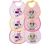 Ellepi Bavaglini Neonato Disney 6 Pezzi con Lacci | Minnie e Topolino | 100% Cotone con Retro Impermeabile (Piccolo, Minnie1)