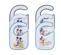 Ellepi Bavaglini Neonato Impermeabili Disney | 6 Pezzi | Cotone/PVC (Topolino)
