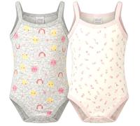 Ellepi Body Bambina Spalla Stretta in 100% Cotone, Confezione da 2 Pezzi, Body Canotta Neonato e Bimba, Morbido e Traspirante, Chiusura con Bottoni Automatici, Intimo Estivo (Grigio, 4 anni)