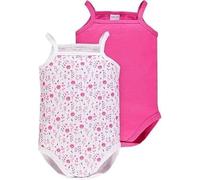 Ellepi Body Bambina Spalla Stretta in 100% Cotone, Confezione da 2 Pezzi, Body Canotta Neonato e Bimba, Morbido e Traspirante, Chiusura con Bottoni Automatici, Intimo Estivo (Fucsia, 12 mesi)