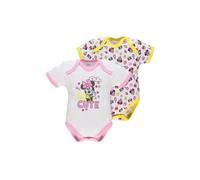 Ellepi Body Disney Mezza Manica Neonato Cotone Minnie Topolino Mesi Neonata Anni Bambino Baby Shower Regali Bambina Bimbo Bimba Intimo Neonati Bodini Maniche Maschio Femmina (6 Mesi, Minnie Rosa)