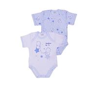 Ellepi body mezza manica neonato cotone aperto spalla americano mesi neonata anni bambino baby regali bambina bimbo bimba intimo neonati bodini maniche maschio femmina (4 anni, Americano Cielo)