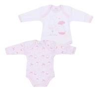 Ellepi Body Manica Lunga Caldo Cotone Garzato Pesante Neonato Americano Bambino Bimbo Mesi Anni Nascita Corredo Parto Mamma Bodini Invernali Maschio Femmina (Rosa, 3 Mesi 62 Cm)