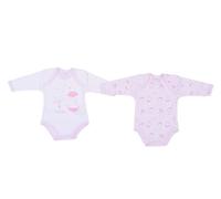 Ellepi Body Manica Lunga Caldo Cotone Garzato Pesante Neonato Americano Bambino Bimbo Mesi Anni Nascita Corredo Parto Mamma Bodini Invernali Maschio Femmina (Rosa, 6 Mesi 68 Cm)