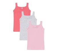 Ellepi Canotte Bambina Spalla Stretta in Cotone Bielastico - Confezione 3 Pezzi 92% Cotone 8% Elastan - Intimo Bambina Morbido e Traspirante, Bianco o Rosa Grigio (Ass, 3 Anni)