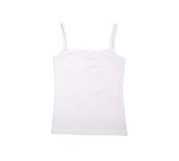 Ellepi Canottiera Intima Bambina Cotone Elasticizzato Spallina Stretta 8513 Bianco (10 Anni 140 cm)