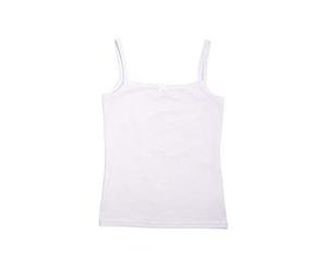 Ellepi Canottiera Intima Bambina Cotone Elasticizzato Spallina Stretta 8513 Bianco (10 Anni 140 cm)
