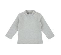 Ellepi Maglia Lupetto Manica Lunga Caldo Cotone Neonato Collo Alto Maglietta Neve Inverno Bambina Bimbo Mesi Anni Aperta Spalla Bottoni Bianco Panna Rosa Rosso Blu Grigio Azzurro (Grigio, 12 Mesi)