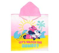 Ellepi Poncho Mare Minnie Disney Asciugamano con Cappuccio 100% Cotone - 50×50 cm Taglia Unica - Spiaggia e Piscina