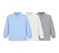 Ellepi Set 3 Maglie Lupetto Bambini 100% Caldo Cotone Manica Lunga