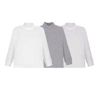 Ellepi Set 3 Maglie Lupetto Bambino Bambina Manica Lunga 100% Caldo Cotone (Neutro, 12 Anni)