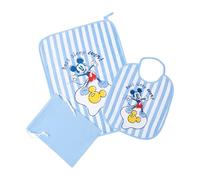 Ellepi set asilo Disney Topolino 3 pezzi bavaglino tovaglietta sacca (wx6131 cielo)