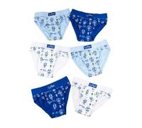 Ellepi Slip Bambino in Cotone 6 Pezzi | Morbidi e Resistenti | Fantasie Colorate Divertenti | 95% Cotone 5% Elastan | Taglie 2/3 - 13/14 Anni (3-4 Anni, Robot)