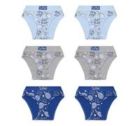 Ellepi Slip Bambino in Cotone 6 Pezzi | Morbidi e Resistenti | Fantasie Colorate Divertenti | 95% Cotone 5% Elastan | Taglie 2/3 - 13/14 Anni (BF5002DP, 11-12 Anni)