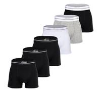 Ellesse Boxer Uomo, 6er Pacco - Ambria, Costume, Logo Colorato, Bianco e Nero Sc