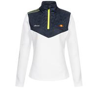 Ellesse Delia 1/2 Cerniera Frann Donna Golf Manica Lunga senza Top Gilet Bianche
