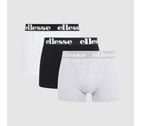 Ellesse Hali Trunks - Boxer da Uomo, Nero/Grigio/Bianco, XL
