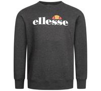 Ellesse Kanya Crew Uomo Sweatshirt Casual Pullover Grigio Scuro Nuovo