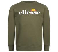 Ellesse Kanya Crew Uomo Sweatshirt Casual Pullover Khaki Nuovo