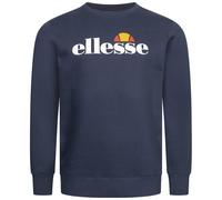 Ellesse Kanya Crew Uomo Sweatshirt Casual Pullover Navy Nuovo