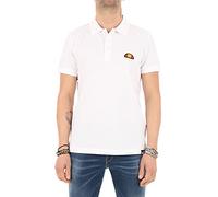Ellesse Polo Uomo Manica Corta Logo Patch Ricamo 100% Cotone (White, XL, x_l)