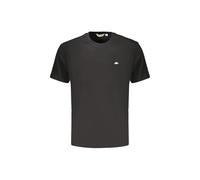Ellesse Small Logo M - T-Shirt Uomo 100% Cotone - Logo Piccolo Ricamato a Contrasto sul Cuore - Collo Rib - Stile Tennis (IT, Testo, L, Regular, Regular, Nero)