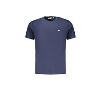 Ellesse Small Logo M - T-Shirt Uomo 100% Cotone - Logo Piccolo Ricamato a Contrasto sul Cuore - Collo Rib - Stile Tennis (IT, Testo, L, Regular, Regular, Blu)
