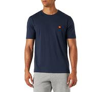 Ellesse T-Shirt Maglietta Manica Corta Uomo Giriocollo Logo Patch Ricamo 100% Cotone (Blu, S)