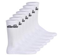 Ellesse Trego - Calzini sportivi unisex, 7 paia, calzini sportivi, calzini da tennis, polsini a costine, logo, bianco, 36-38