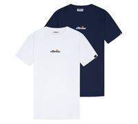 Ellesse Uomo T-Shirt 2er Pacco - Ollio 2, Manica Corta, Girocollo, Logo, Cotone