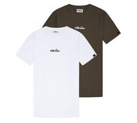 Ellesse Uomo T-Shirt 2er Pacco - Ollio 2, Manica Corta, Girocollo, Logo, Cotone