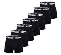 Ellesse Yema, boxer da uomo, confezione da 7 pezzi, con logo, senza intervento, cotone elasticizzato, Nero , L