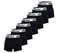 Ellesse Yema, boxer da uomo, confezione da 7 pezzi, con logo, senza intervento, cotone elasticizzato, nero/bianco., XL