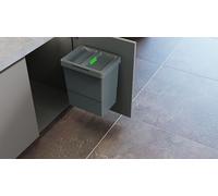 Elletipi Easy 2.0 PBD SP SG34 CR Pattumiera in plastica riciclata,per ogni ambiente, Capacità 18 litri completo di coperchio.Fissaggio semplice su qualsiasi superfice tramite 4 viti autoforanti.