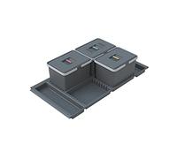 Elletipi Metropolis PTC22 10050 7F C97 PPV Pattumiera Differenziata da Cassetto, Grigio, 91x46x22 cm