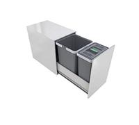 Elletipi PA2 INL424326A Pattumiera Differenziata Estraibile Acciaio Inossidabile per Base